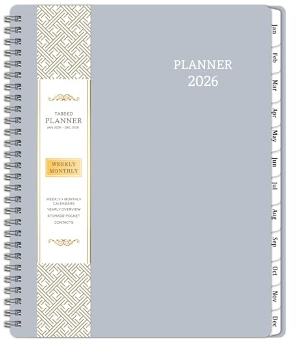 Planner 2026-2027 - Academic Planner from July 2026 - June 2027, 7.7 x 9.8, Calendar Planner 2026-2027, Weekly and Monthly Planner Spiral Bound, Flexible Cover, To-Do List, 12 Monthly Tabs