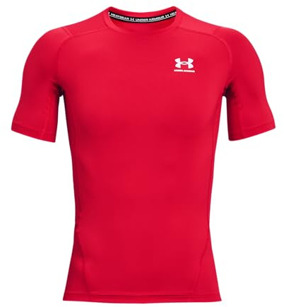 Men's Heatgear Compression Shirt Red/White L L