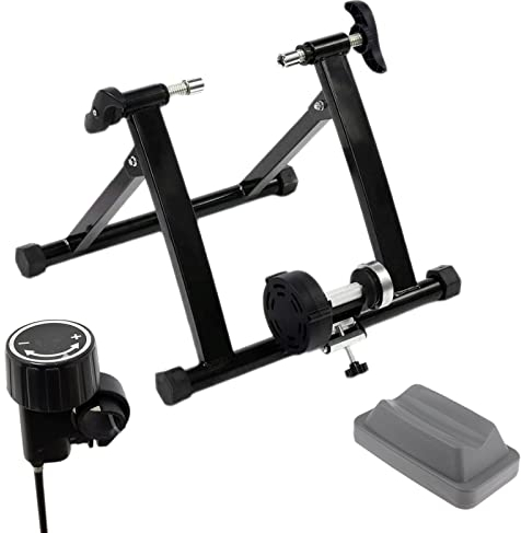 FFitness Rullo per Bicicletta, Ripiegabile Rullo Bici Magnetico per Ruote da 24 a 29” per Allenamento Bicicletta in Casa Indoor