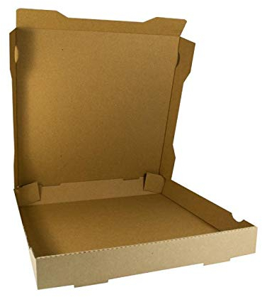 BIO Pizzakarton Pizzaboxen 100 Stück 26x26 Pizzaschachtel Pizza-Box Braun Neutral