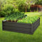 ML-Design Hochbeet aus Metall für Garten, 90x90x30 cm, 240 Liter, Anthrazit, wetterfest, rostfrei, Outdoor, Pflanzbeet Pflanzkasten Blumenkasten Gartenbeet Blumenbeet Gemüsebeet Frühbeet Kräuterbeet