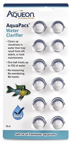 Aqueon AquaPacs Water Clarifier 12 Pack, 10 Gallon