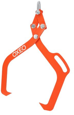 Oxeo Pince forestière capacité 1000 kg - pour Troncs Max. 700 mm - Pince de Levage 2 mandrins de Serrage - Force 1 Tonne - poignée