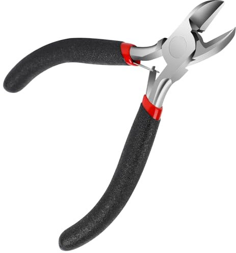 INBOLM Wire Cutters With Non-Slip Handle - Durable Small Cutters for Jewelry Making and Guitar String Trimming - Ideal for Craftsmen and Electronics Enthusiasts