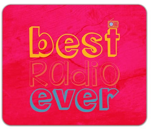 Shopagift Best Radio Ever Mouse Mat Pad Broadcasting Broadcast Station 24cm x 19cm