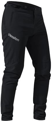 VEXALON Mountain Bike Pants，BMX Riding Pants for Mens, Quick-Dry Lightweight Breathable Cycling Bicycle Downhill Bike Pants-Black-40