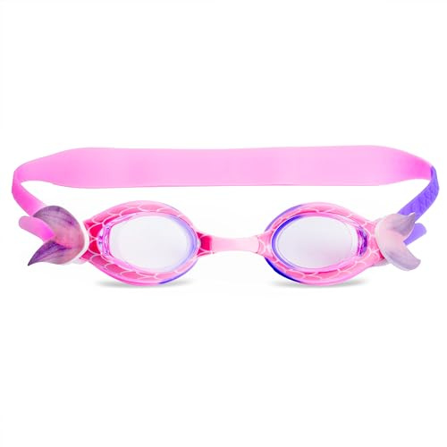 H2O Life Gafas de natación para niños y niñas, divertidas, protección para niños (aleta de sirena rosa, OS)