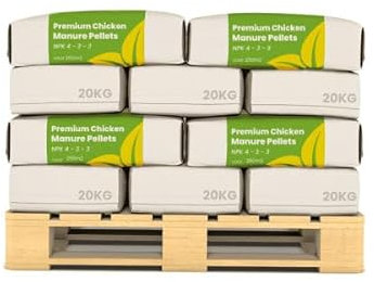 Premium Kycklinggödsel Pellets (400 Kg - 4000 M2) - Kycklinggödsel - Gödsel - Organiskt Gödselmedel - Gödselpellet För Trädgård - Npk 4-3-3 - Organifer