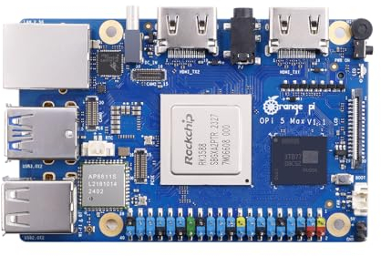 Orange Pi 5 Max 16GB RAM LPDDR5 Rockchip RK3588 Development Board, 8K Video Decoding 2.4GHz Frequency M.2 PCIE 2.5G LAN Orange Pi 5 MAX Single Board Computer