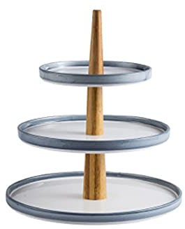 QWAXTRIW Frutero de 3 Niveles con Platos Plato de Frutas Mesa de Postre Soporte para Pasteles de múltiples Capas Plato de Postre Plato de Frutas secas Bandeja de Dulces Fruteros (Color: A)