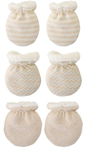 3 par babyhandskar, varma handskar, fleece barnhandskar, mjuka bomullshandskar, fluffiga babyhandskar