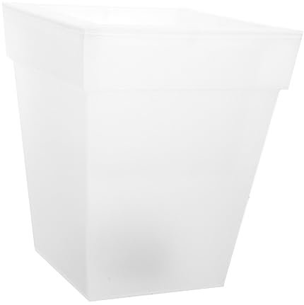 SUPVOX Pot De Fleurs Lumineux Solaire Pour Jardin Avec Lampe Intégrée Jardinière Décorative Extérieure