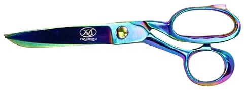 Martelli Iridescent Left Handed Scissors, 8 Inch, Professional Sewing and Quilting Shears - Sewing Fabric Scissors - Quilting Notions and Accessories