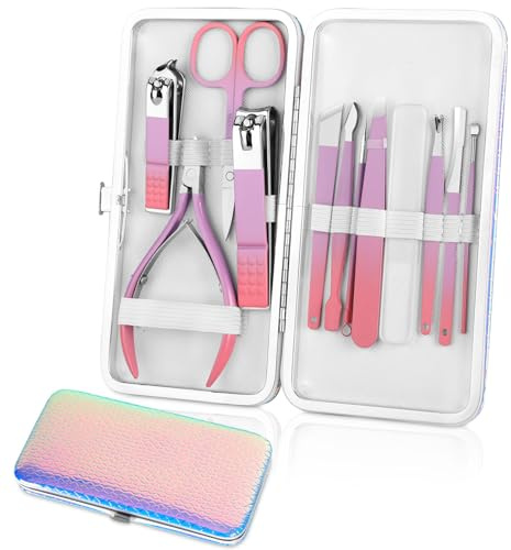 Aceoce Professional Manicure Pedicure Set Nail Clippers Kit Gifts for Women