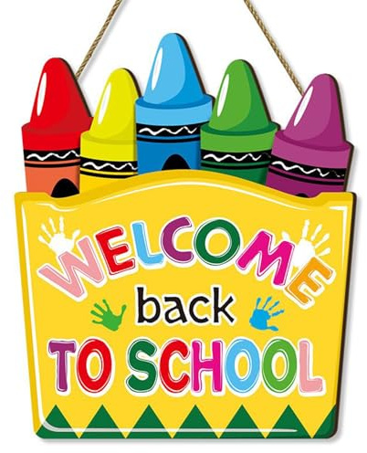 Panneau de bienvenue pour classe - Bannière décorative, affiche de motivation | Portes en bois colorées » Salle de professeur d'exposition inspirante, panneau convivial