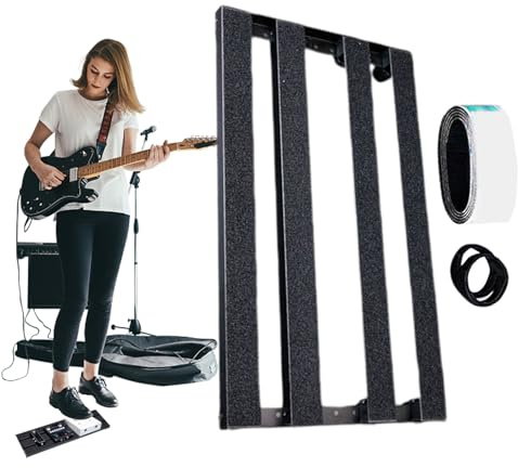 Metallgitarr pedalboard – aluminiumlegering | Gitarrpedaalbräda | Guiitar effekter pedaler booard för musiker studio prestanda och daglig träning | Lätt hållbar pedalmontering