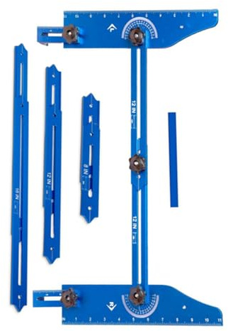 Yechiry Herramienta de Plantilla de Banda de Rodadura de Aleación de Aluminio, Plantilla de Banda de Rodadura de Escalera con una Cara Anodizada CNC