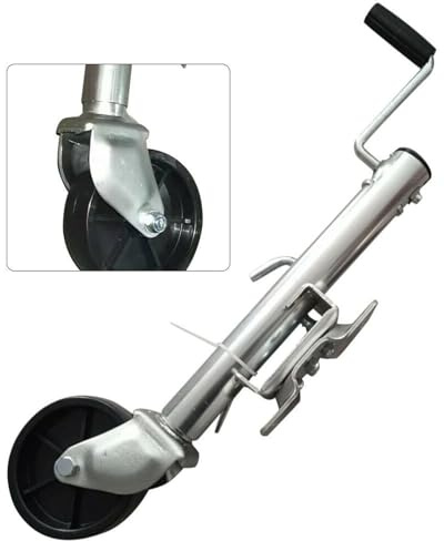 NYTFHMS Lift Swivel Trailer Jack - Trailer Wheel Jockey Wheel, Boat Trailer Jack with Wheel, 1200 Lb Steel Jockey Wheel, Heavy Duty Automatic Support Leg Support, for