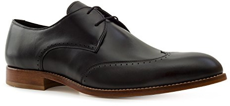 Andrés Machado - Zapato de Hombre Elegante Fabricado en Piel Wing-Tip - Zapatos de Vestir para Hombre/Mocasines para Negocios y Uso Diario - Color Negro, EU 39