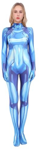 Gesikai Women Superheo Cosplay Costumes Zero Suit 3D Print Game Zentai Catsuit Jumpsuit Bodysuit