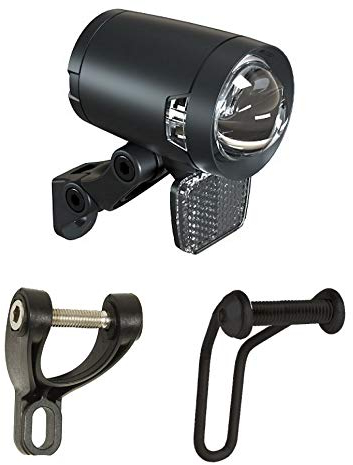 P4B | Fahrradlicht für Ihr E-Bike - Inkl. 2X Zusatzhalter | Für 6V & 12V Gleichstrom (DC) | 230 Lumen (ca. 100 Lux) | Sehr hohe Lichtleistung und fokussierter Lichtstrahl