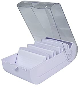 Exacompta 5336423D Lernkartei Bunnybox Malve DIN A8 quer inklusive 100 Karteikarten. Originelle Karteikartenbox zum einfachen Vokabeln lernen dank 5-Fächer-Lernsystem für 600 Karteikarten