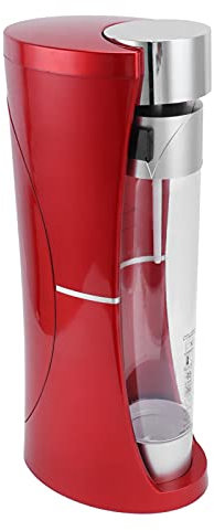 Máquina de Agua con Gas Suick, Máquina de Refrescos Automática Desmontable sin Energía, Acero Inoxidable Rojo