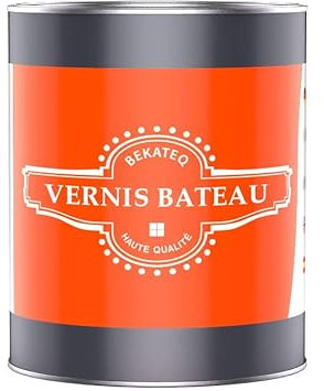 BEKATEQ BE-400 Premium Vernis Bateau Yacht, incolore satiné Mat 1l I Vernis Marin Transparent pour Meubles, parquets, escaliers en Bois I Très résistant aux intempéries, pour intérieur & extérieur