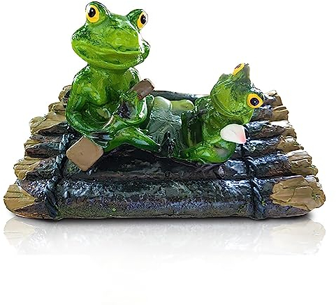 LIBOOI Schwimmende Froschstatue aus Kunstharz, Frosch-Gartenstatue, Wasserschwimmender Teichdekoration, Frosch-Skulptur für den Außenbereich, Garten, Teich, Hof