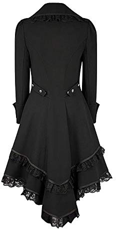 Déguisement Halloween Femme Fermeture éclair, Veste Medievale Femme Vintage,Manteau Gothique Femme Irrégulier Blousons Steampunk Cour Renaissance Victorienne Retro Cosplay Carnaval Classique Manteaux