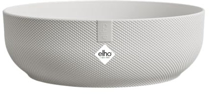 elho Jazz Bowl 28 - Plant Pot Indoor - 100% Recycled Plastic - Ø 27.5 x H 9.0 cm - White/Silky White