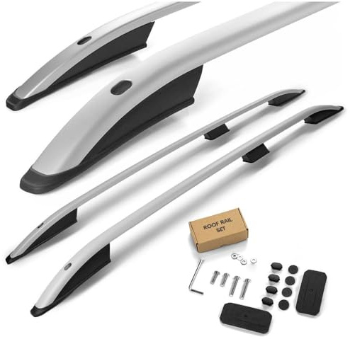 CHROMEMASTER | Barre da Tetto, Rail Tetto Compatibile con Renault Kangoo L1 | Standard CORTO 1998-2009; Sono Utilizzate per il Montaggio di Portapacchi, Box da Tetto o Portabiciclette | Alluminio