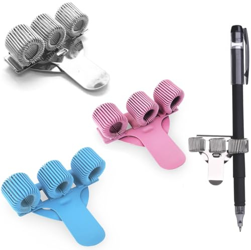 JEYORZY 3 pcs Porte Stylo Infirmière, Support de Stylo pour Bloc-Notes et Porte-Bloc avec Ressort - Porte-Stylo Triple de Poche, Compatible avec la Majorité des Tailles de - Confortable et Écologique