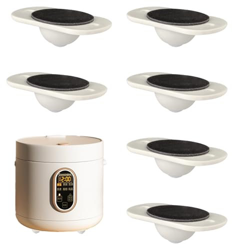 8pcs Appliance Wheels for Kitchen Appliances Self Adhesive Mini Casters, Self Adhesive Castor Ball Transfers, 360 Degree Swivel Rollers for Small Kitchen Appliances,Coffee Machine, Storage Box, Trash