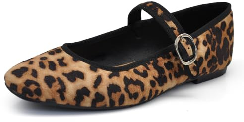 IF Fashion Ballerine Friulane Scarpe Veneziane da Donna con Cinturino Mary Jane G70059 Leopardato N.39