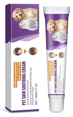 Mnozreo Crema para el Cuidado de la Piel de Mascotas,Hidratante para Piel Seca para Perros,20G,1PC,Aliviar la Picazón en la Piel,Segura para Uso Diario