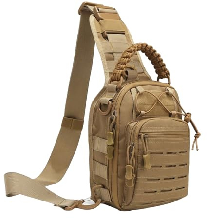 Bolso de Pecho Hombre - Oxford de Hombro - Mochila Pequeña Tipo Sling | para Viajes Running Deporte Gimnasio Trabajo Senderismo