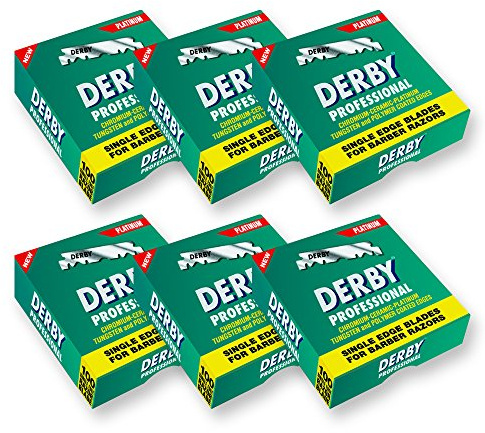 600 medias cuchillas de afeitar Derby precortadas