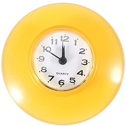 Reloj Resistente al Agua, Mini baño Lindo Habitación para niños Herramienta de Tiempo baño, Cocina, Sala de Estar, Dormitorio(Amarillo)