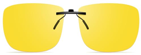 Goiteia Night Driving Clip On Gafas de sol sobre gafas de corrección Hombre Mujer