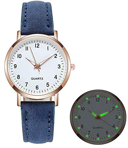 SAMEZA Reloj para Hombre, Relojes de Lujo para Mujer, Reloj Luminoso Retro con Tachuelas de Diamantes para Mujer, Relojes de Pulsera de Cuarzo con luz Trasera para cinturón de Mujer