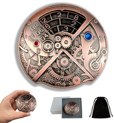 UD Jeu de dés de Roulette mécaniques en métal D&D - Spinner D20 Tout en Un - Dés DND D6, D8, D10, D12 pour Donjons et Dragons TRPG