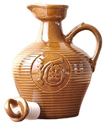 ABOOFAN Récipient à Vin Céramique Cruche à Vin Domestique Multifonction Avec Couvercle Étanche Bec Verseur Fluide