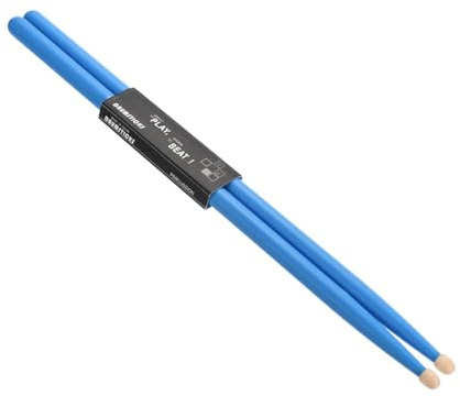 QUARKZMAN Baquetas de Madera Arce Mangos Antideslizantes Azul Clásico 1 Par