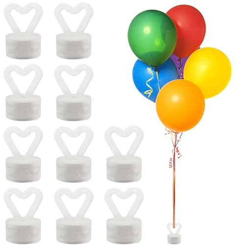 Ballongewicht für Helium, 10 Stück Luftballon Beschwerer, Ballon Gewichte für Helium Beschwerer Kunststoff Set für Hochzeit Geburtstag Party Dekoration