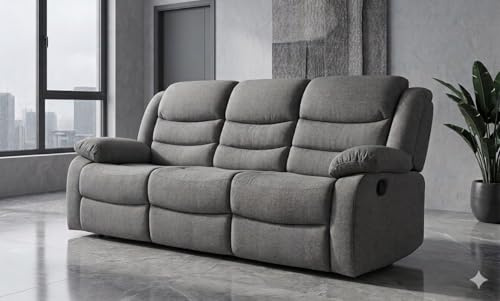 MNS Milano Fabric 3 Seater recliner sofa (3 Seater Only)