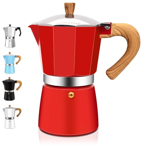 DITOSH 9 Tasse Espresso Cuisinière en Aluminium Moka Pot Machine à Café Express Percolateur Moka Classique Italienne Machine à Café Pour Italien et Cubain Brassage Pour Camping à Domicile 450ml 15oz