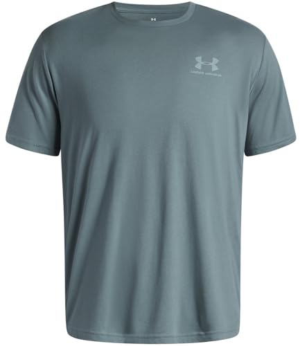 Under Armour Hombre Sportstyle Left Chest Short Sleeve, Camiseta de Manga Corta con Logo Suave y cómoda, Camiseta Deportiva Ligera y de Secado rápidoJasper Blue / / Serpentine,LG