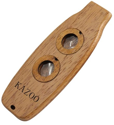 Kazoo a doppia membrana con cordini in legno a doppia scanalatura foro strumenti musicali portatili kazoo facile da trasportare
