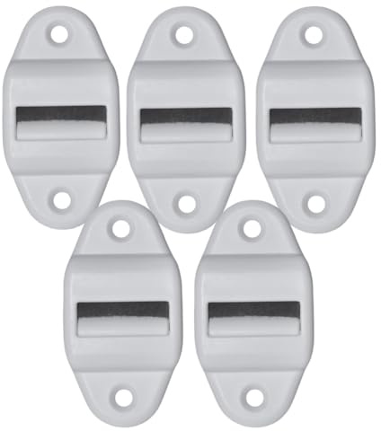 5 guide per cinture con spazzola per tapparelle, larghezza 23 mm, plastica/bianco, 5 pezzi